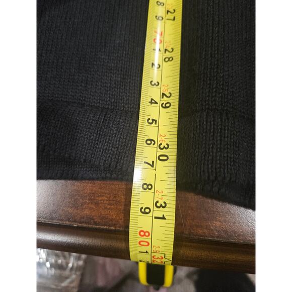 NWOT Vintage Sergenti Beaded Christmas Tree Holiday Sweater Gold Silver XL Black - Picture 7 of 7